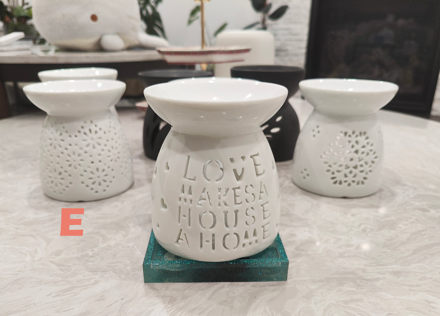 Handmade Ceramic Wax Melt Burner with Spoon