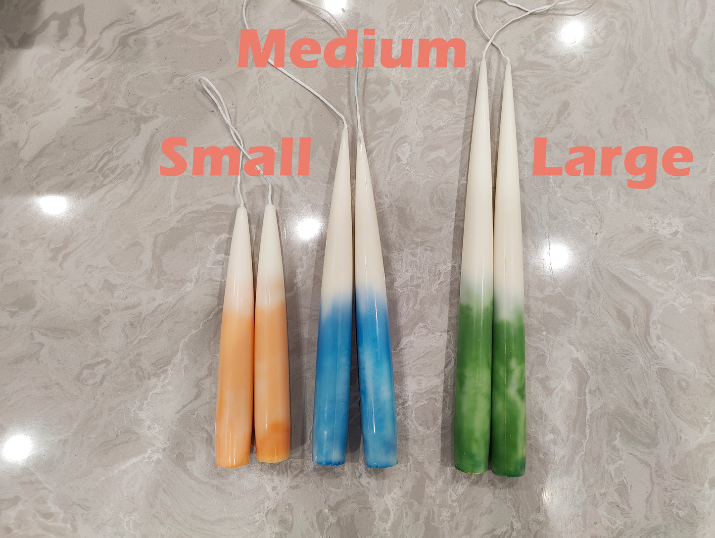 Pair of Ombre Taper Candles - Medium