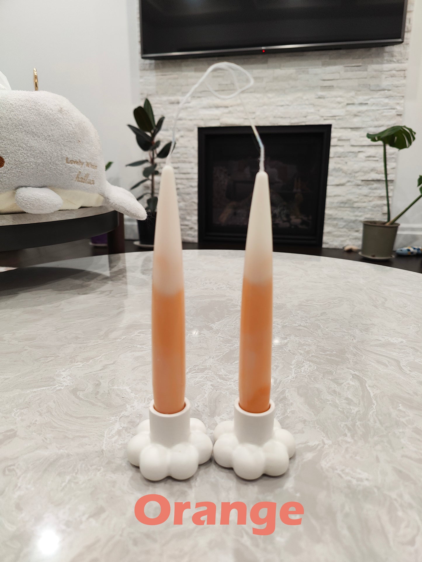 Pair of Ombre Taper Candles - Medium