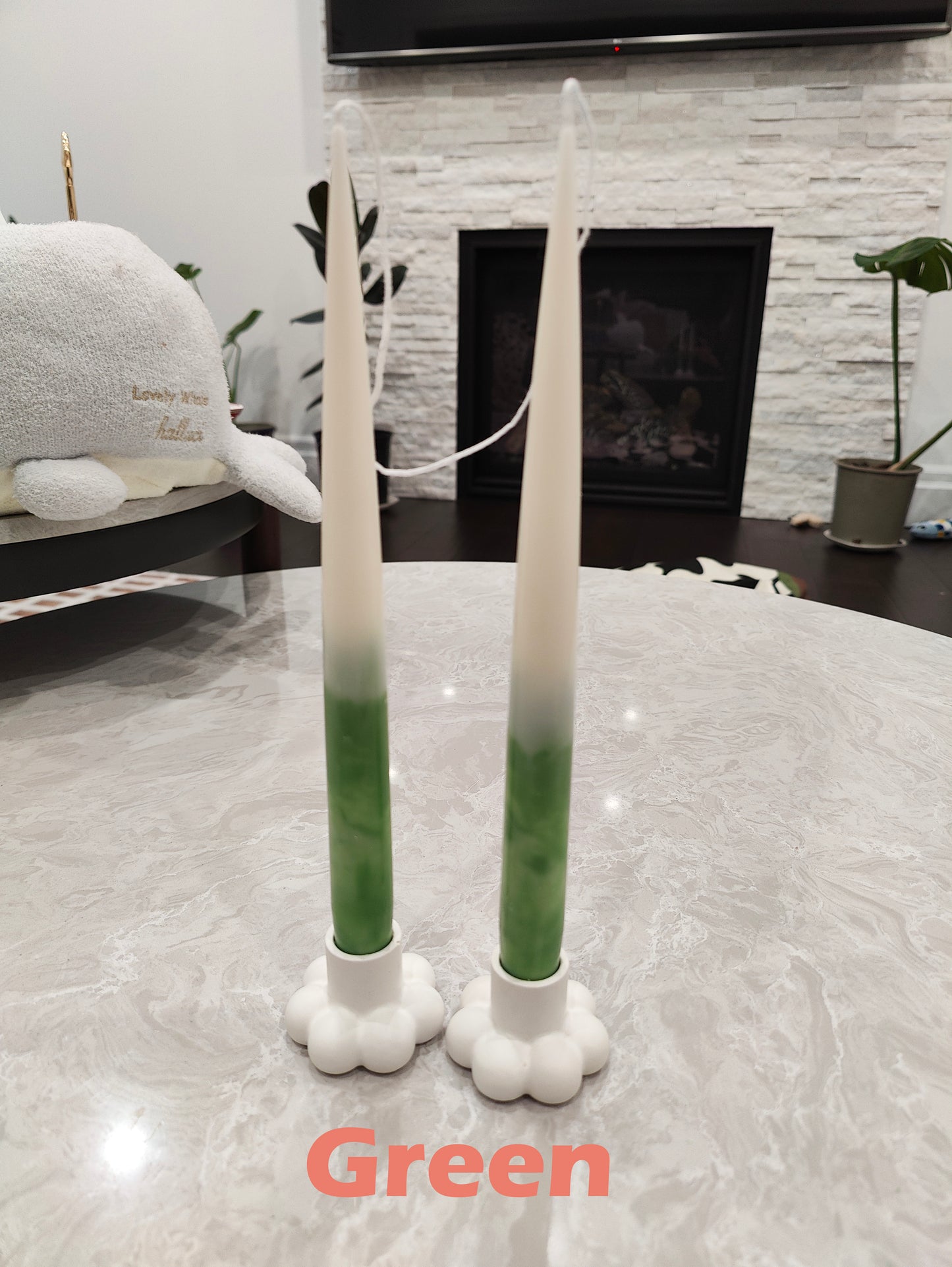 Pair of Ombre Taper Candles - Medium