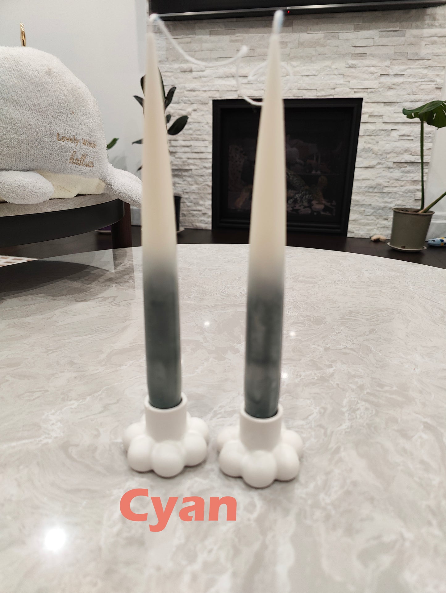 Pair of Ombre Taper Candles - Medium