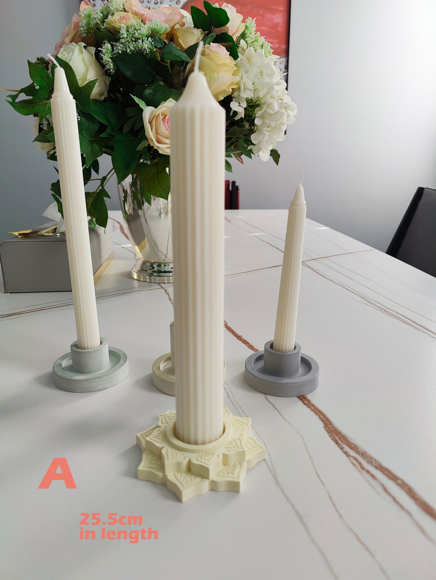Ribbed Taper Candles