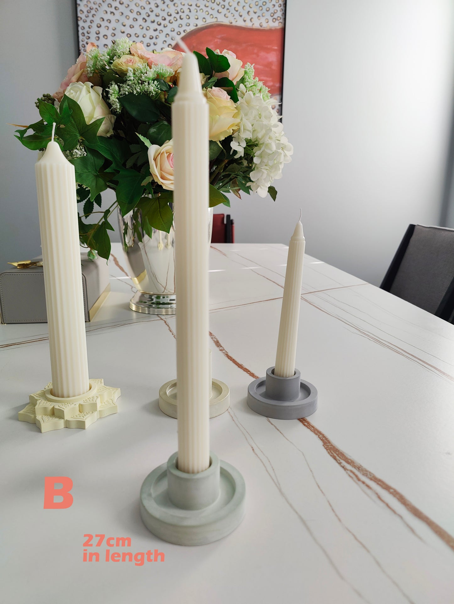 Ribbed Taper Candles