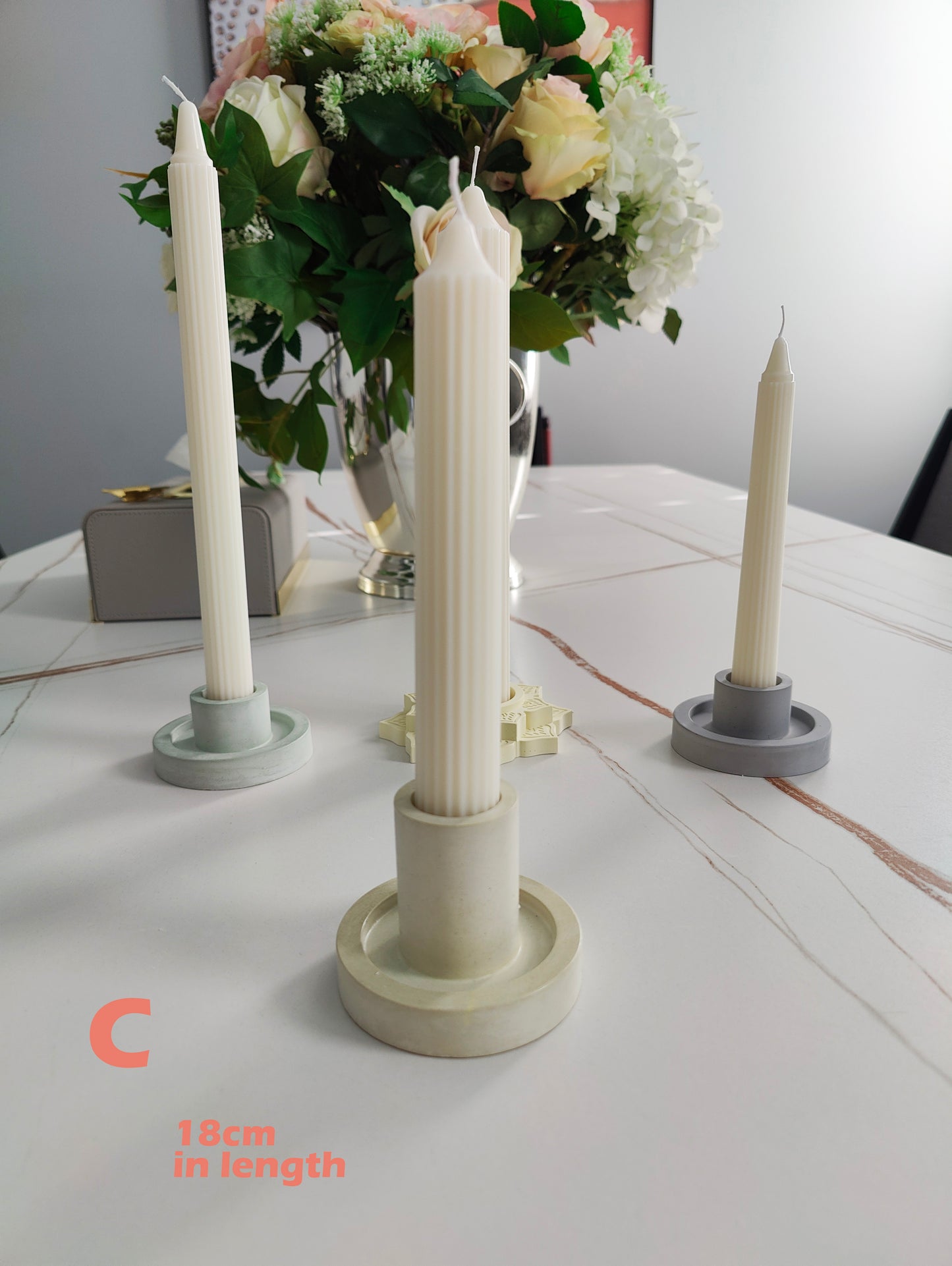 Ribbed Taper Candles
