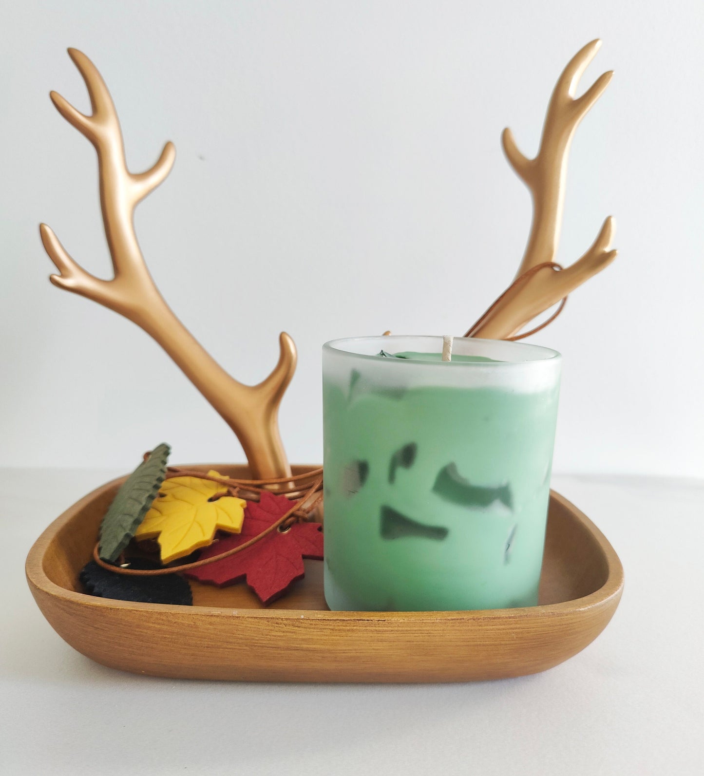 Green Tea Scented Candle - 8oz | Natural Soy wax, Beeswax, Gel wax