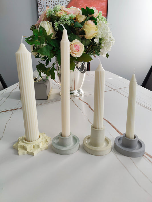 Ribbed Taper Candles