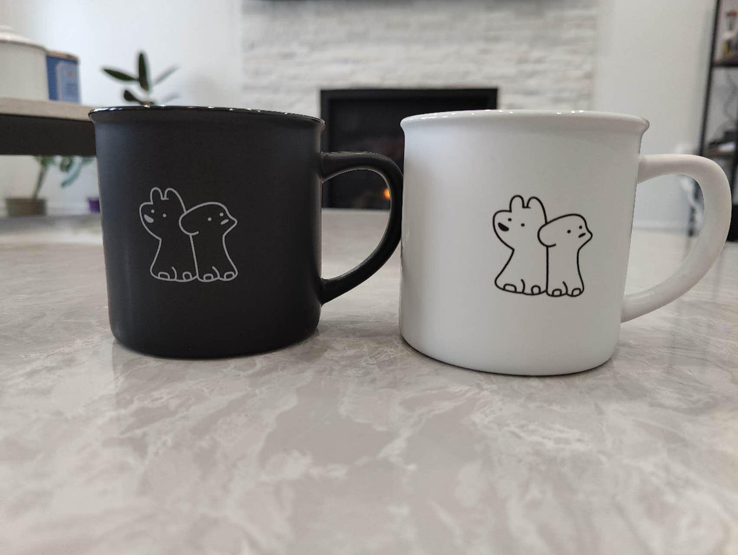 Cute Puppy Mug - Black & White