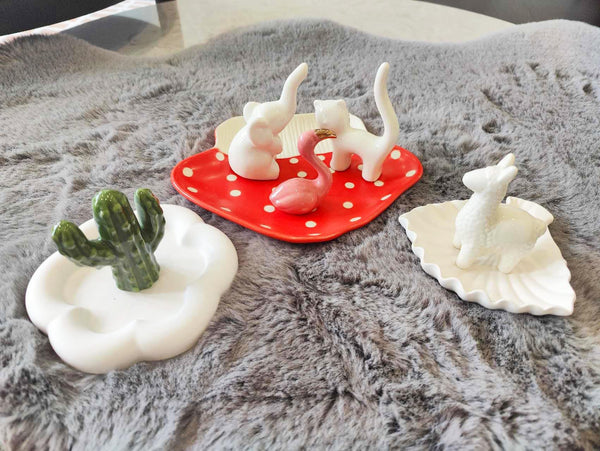 Ceramic Animal Jewelry Holder