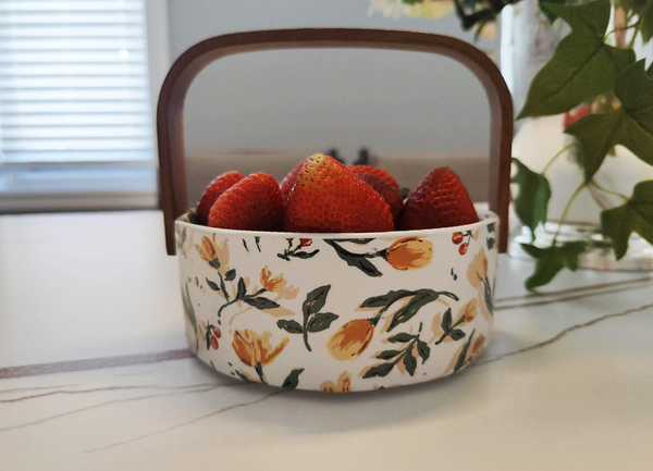 Ceramic Tulip & Endless Summer Basket with Handle