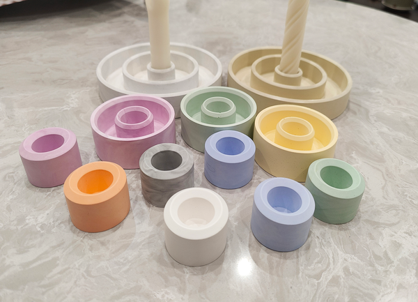 Circle Candlestick Holder & Minimalist Taper Candle Holder