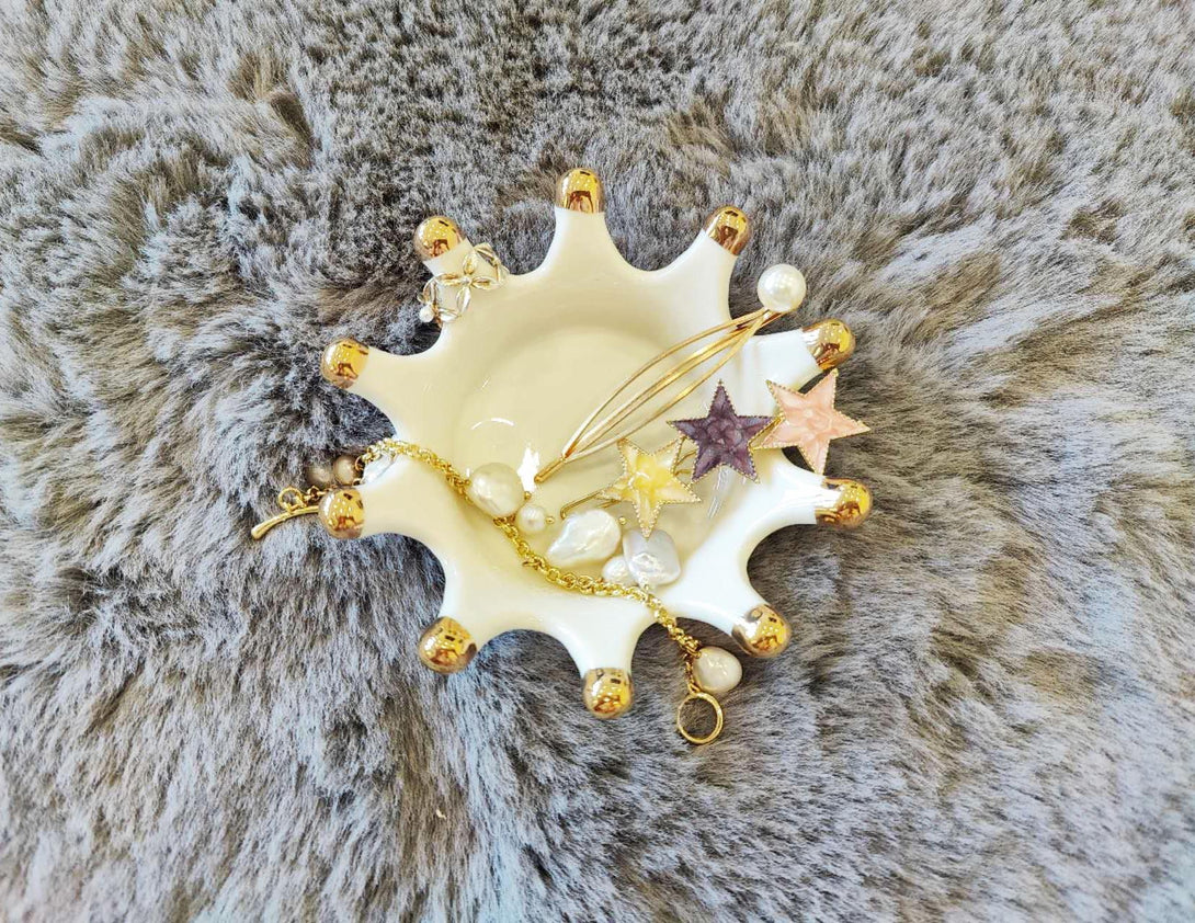 Crown Ceramic Jewelry Tray