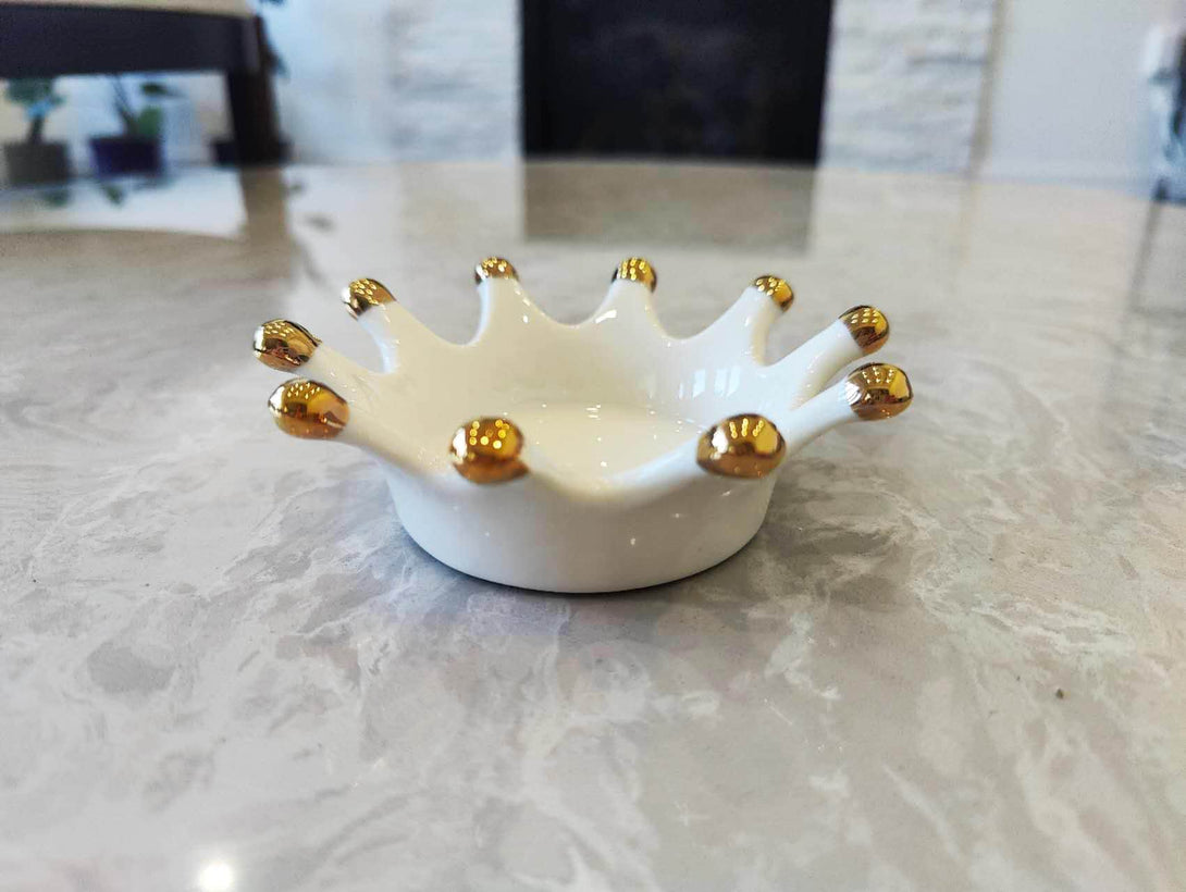 Crown Ceramic Jewelry Tray