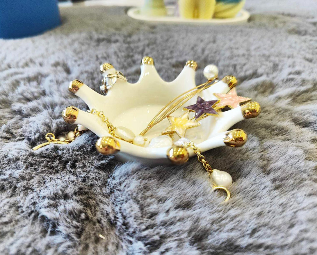 Crown Ceramic Jewelry Tray