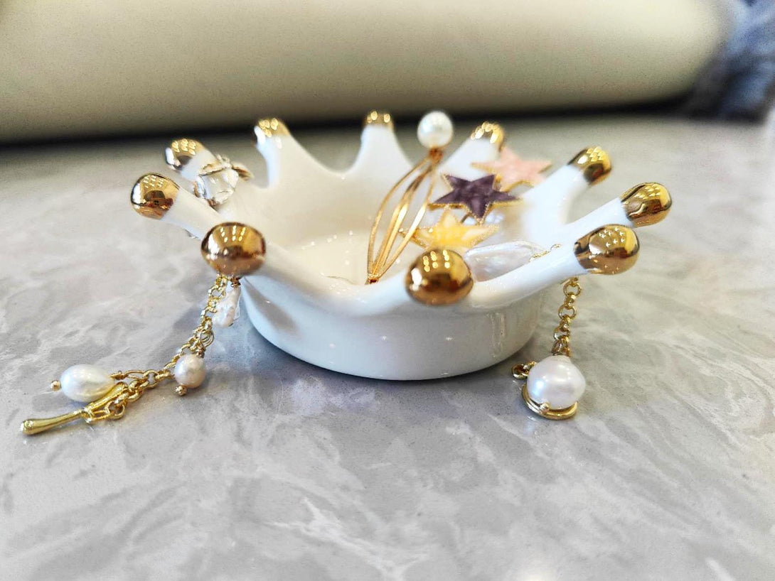Crown Ceramic Jewelry Tray