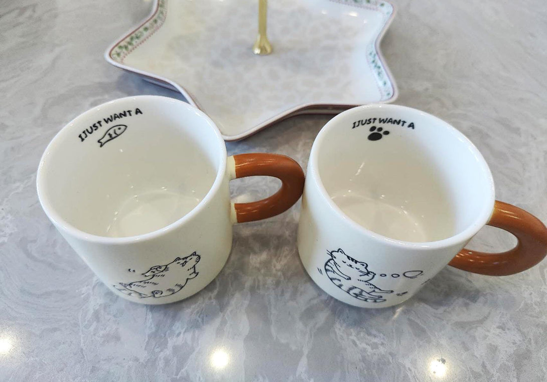 Cute Cartoon Kitty Mug Top view