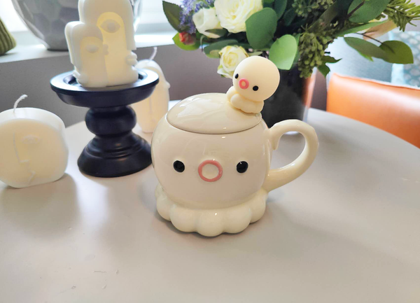 Cute Octopus Mug with Lid & Spoon