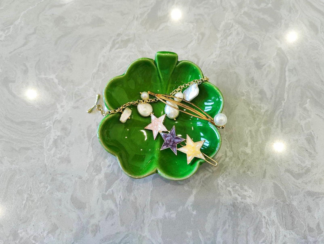 Four-leaf Clover Ceramic Jewelry Tray