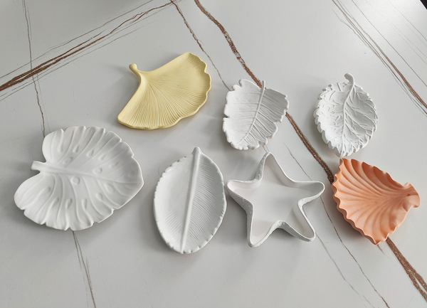 Leaf Concrete Jewelry Trays