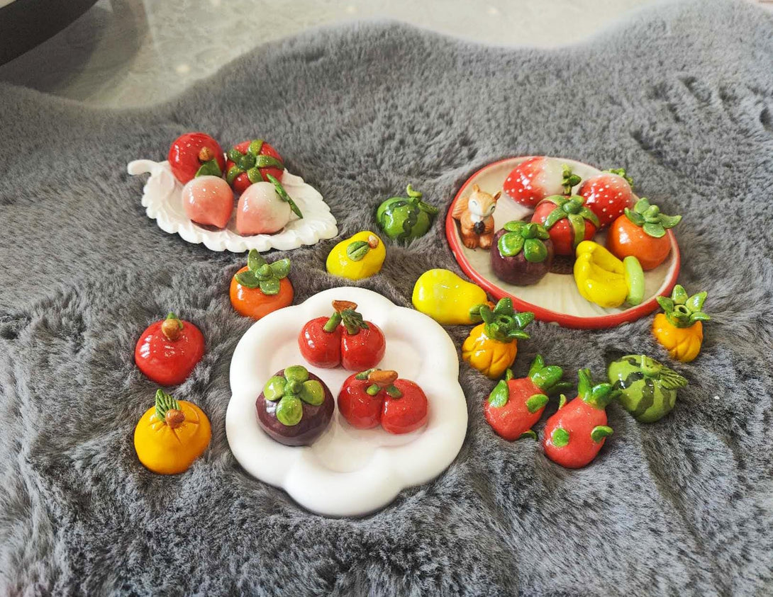 Mini Ceramic Fruit Decor
