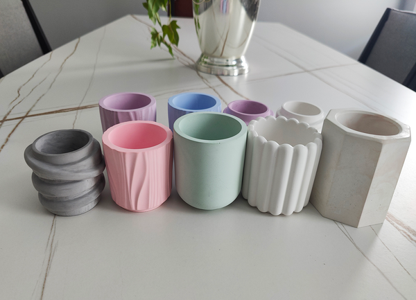 Modern Concrete Vessels - Handmade Storage Jar