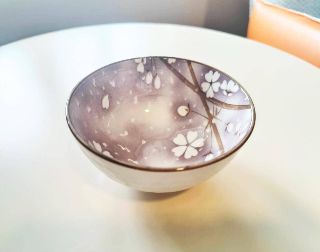 Sakura Cherry Blossom Ceramic Bow Purple