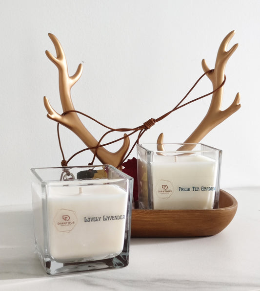 Luxury Soy & Beeswax Square Scented Candle – 7.5oz
