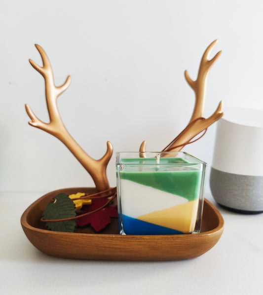 Multi-Color Soy & Beeswax Square Scented Candle - 7.5oz