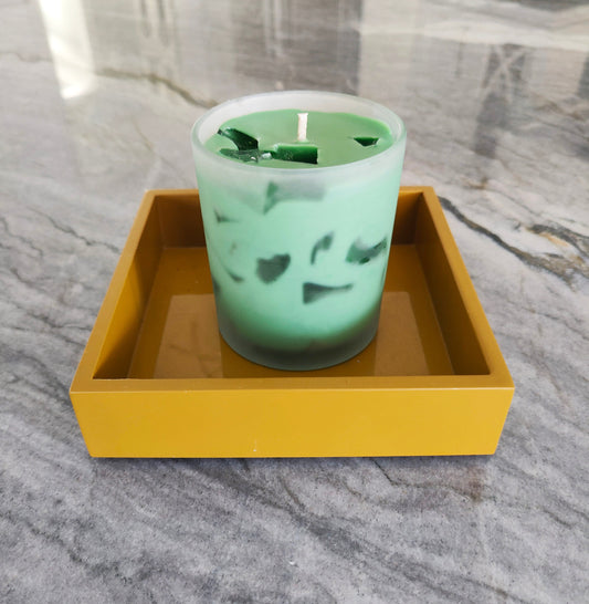 Green Tea Scented Candle - 8oz | Natural Soy wax, Beeswax, Gel wax